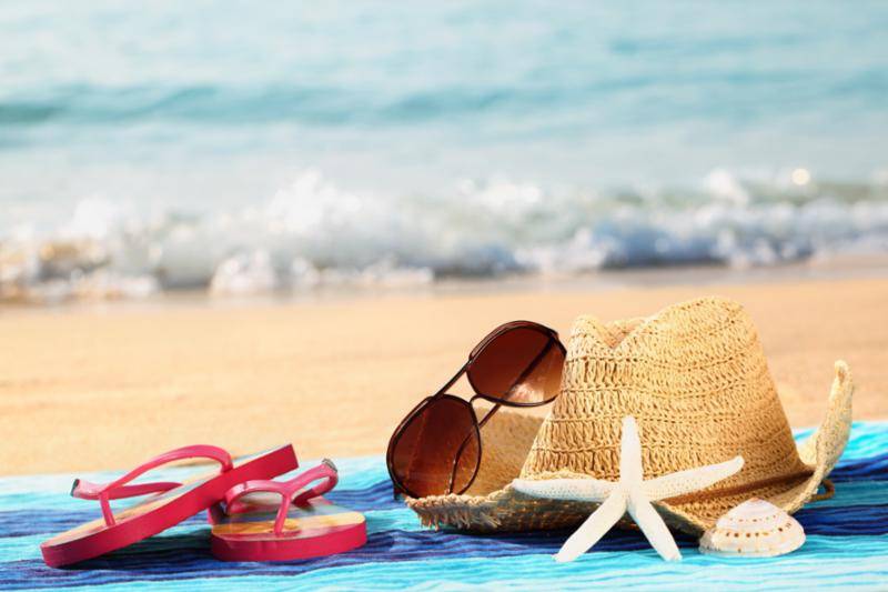 image of beach accessories on the beach