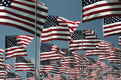 US flags
